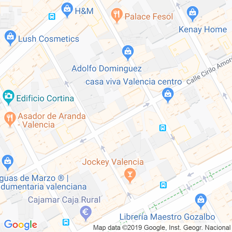 Código Postal calle Liria, De, via (Impares Del 1 Al Final)  (Pares Del 2 Al Final) en Valencia