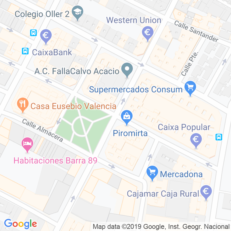 Código Postal calle Calvo Acacio en Valencia