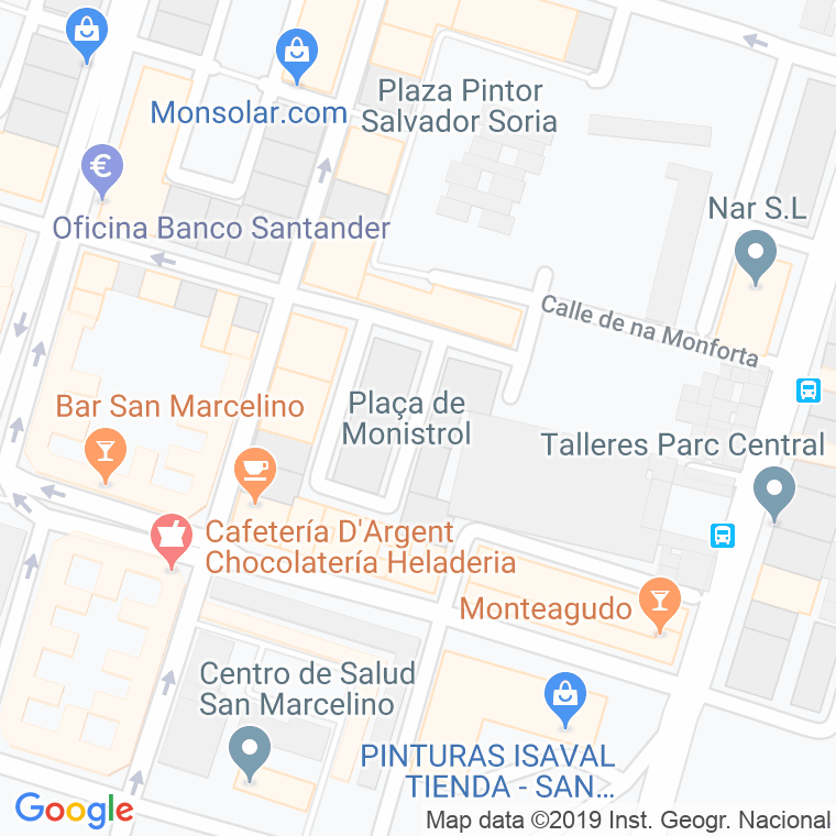 Código Postal calle Monistrol en Valencia