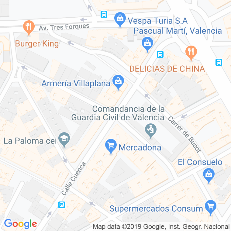 Código Postal calle Calamocha   (Impares Del 15 Al Final)  (Pares Del 6 Al Final) en Valencia