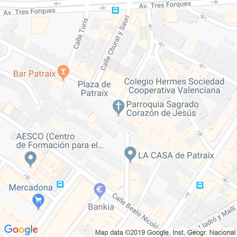 Código Postal calle Corazon De Jesus en Valencia