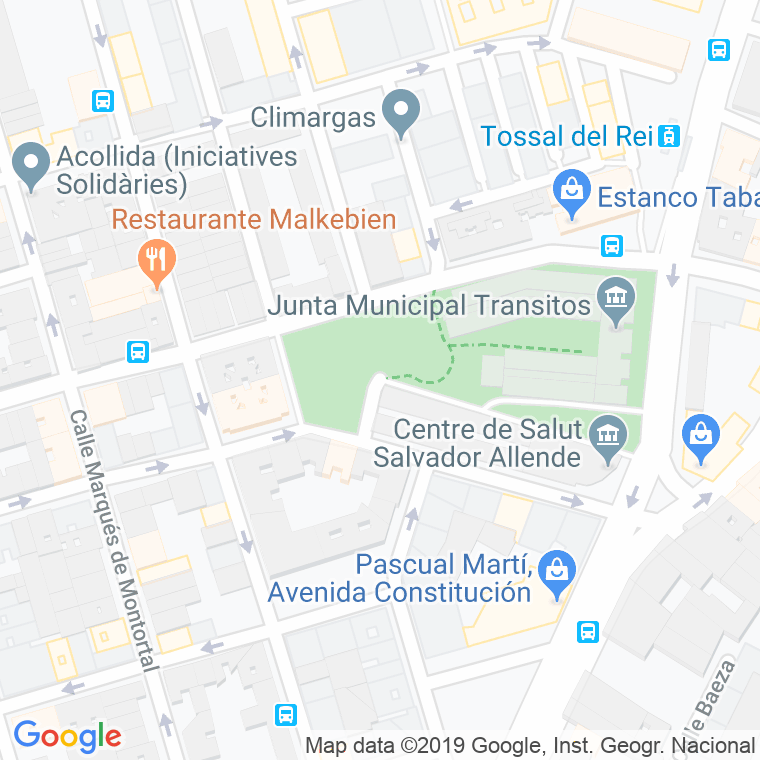 Código Postal calle Salvador Allende, plaza en Valencia