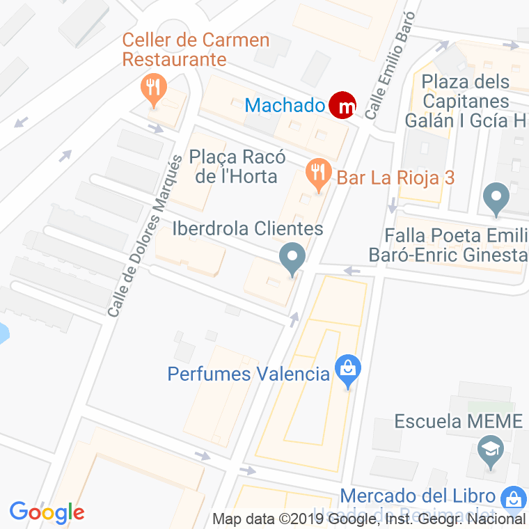 Código Postal calle Humanista Fadrique Furio en Valencia