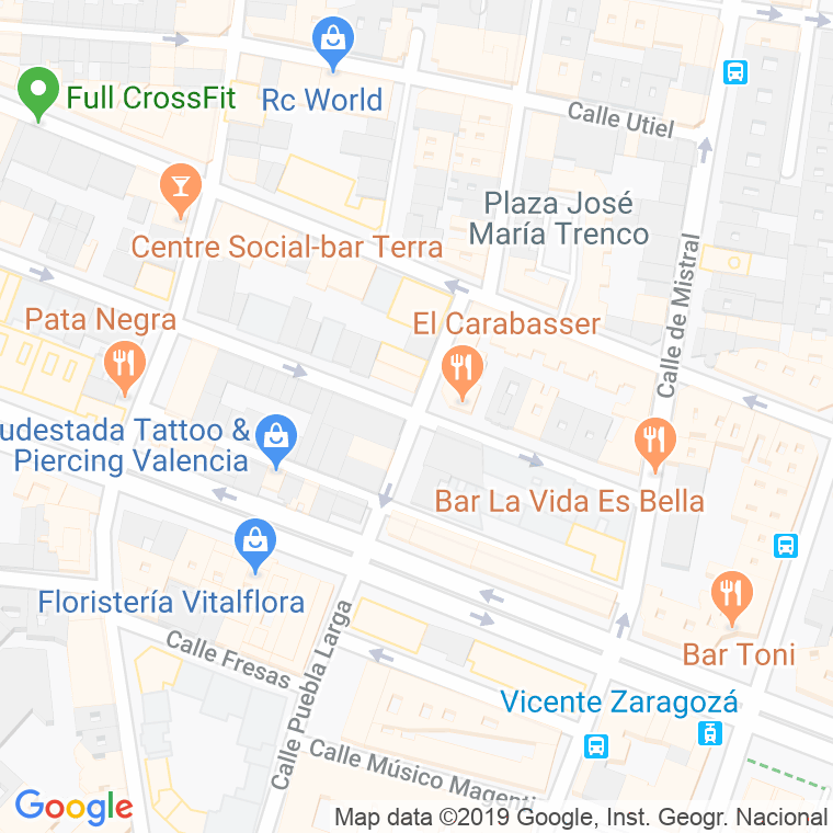 Código Postal calle Juan Giner en Valencia