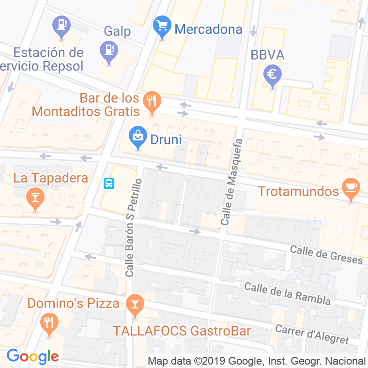 Código Postal calle Miracle Dels Peixets en Valencia