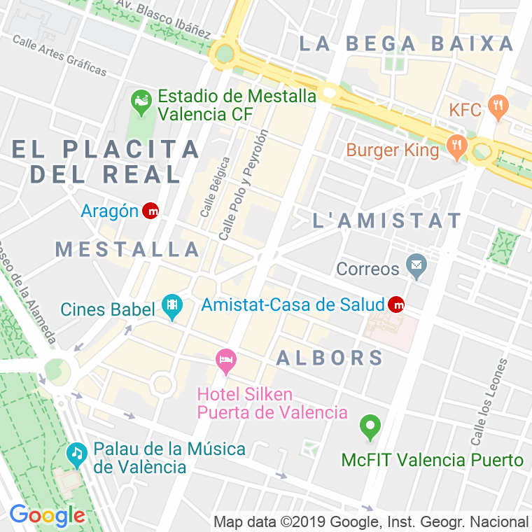 Código Postal calle Cardenal Benlloch, avenida en Valencia