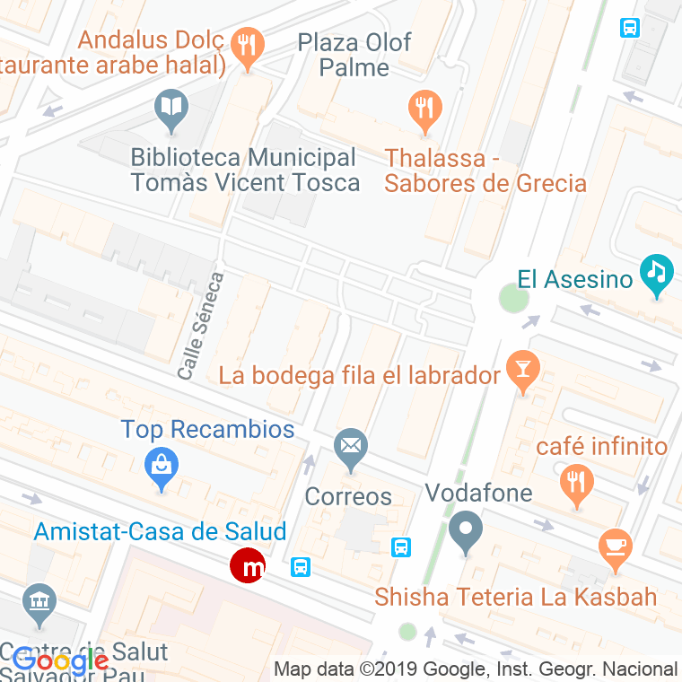 Código Postal calle Homero en Valencia