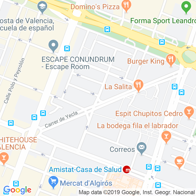 Código Postal calle Republica Argentina en Valencia