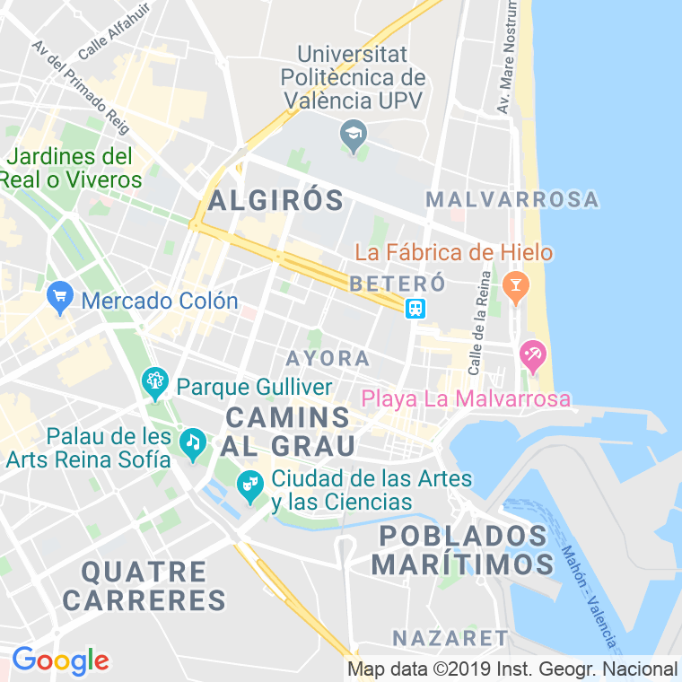 Código Postal calle Grabador Planes, plaza en Valencia