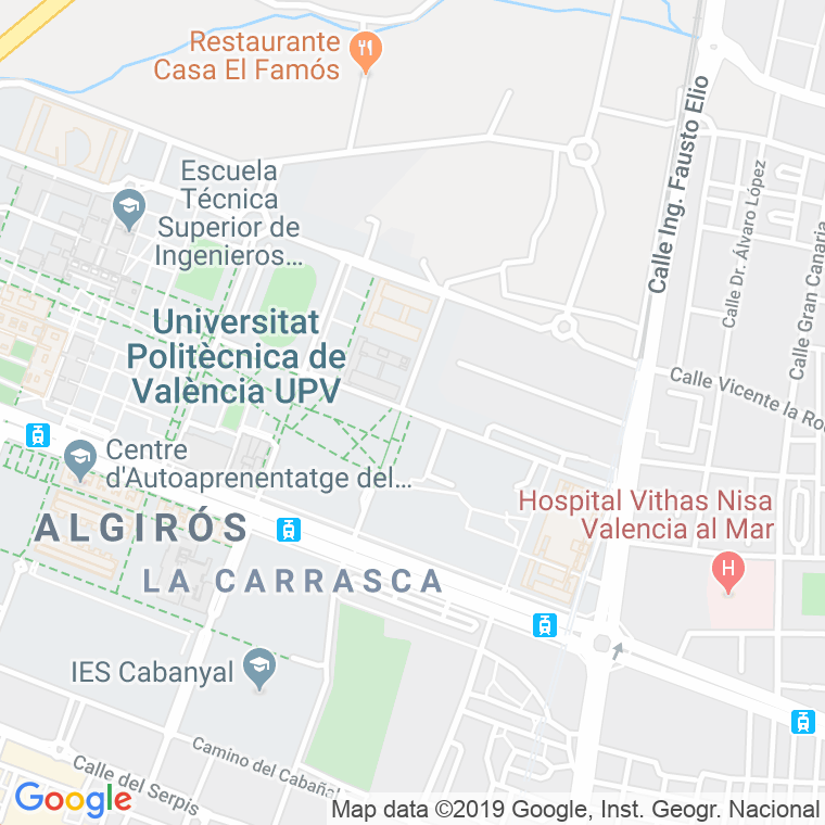 Código Postal calle Pedro Monsoriu en Valencia