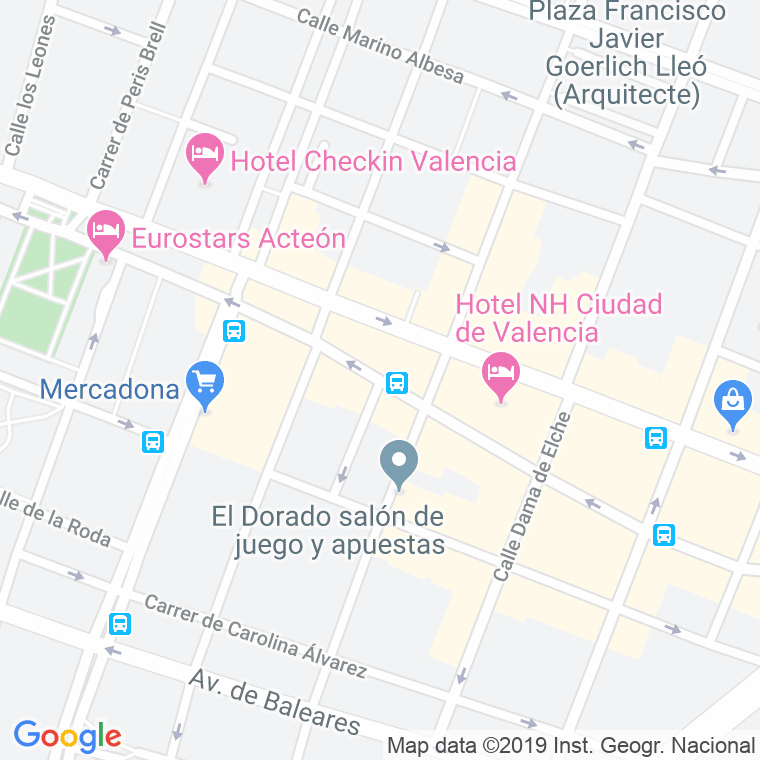 Código Postal calle Juan Bautista Marco en Valencia