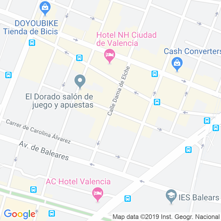 Código Postal calle Rodrigo De Pertegas en Valencia