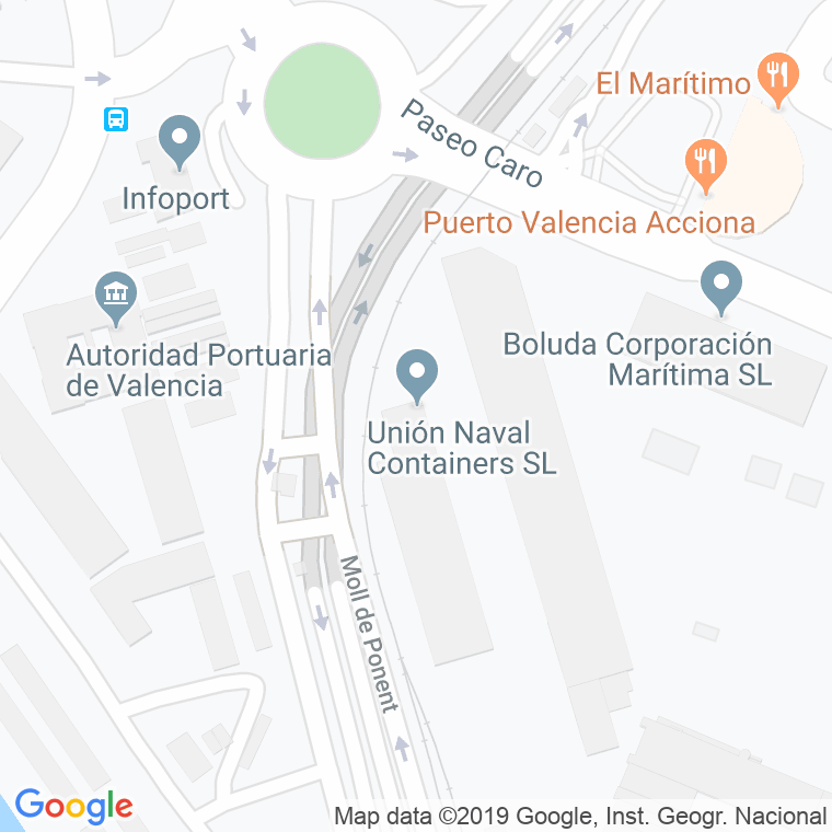 Código Postal calle Union Naval De Levante Grupo Baleares en Valencia