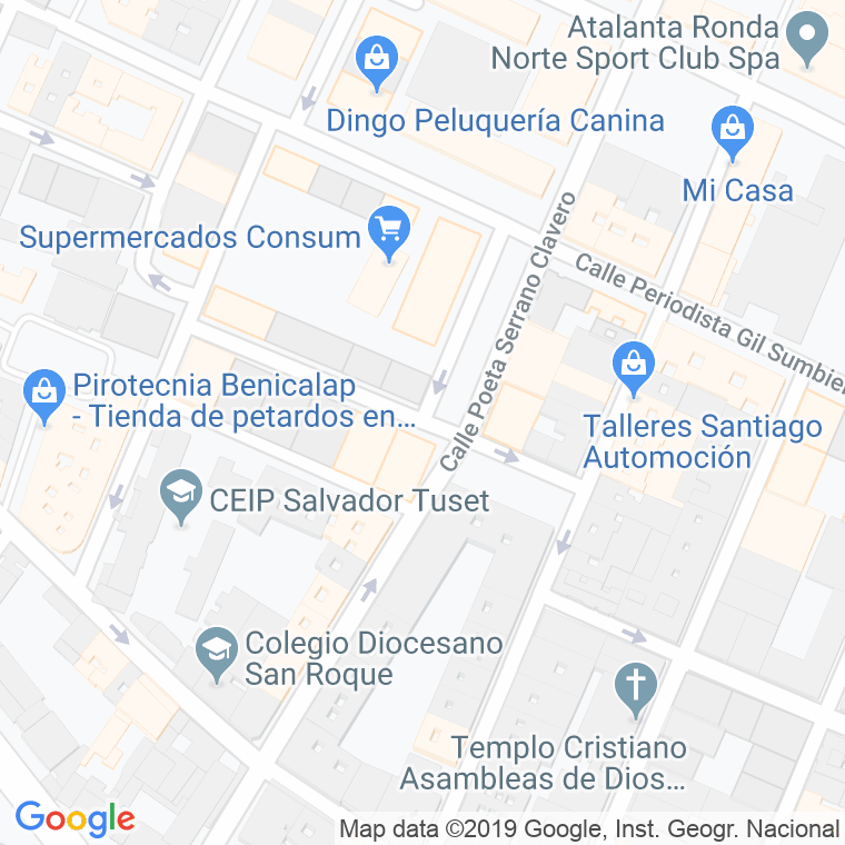 Código Postal calle Agullent en Valencia