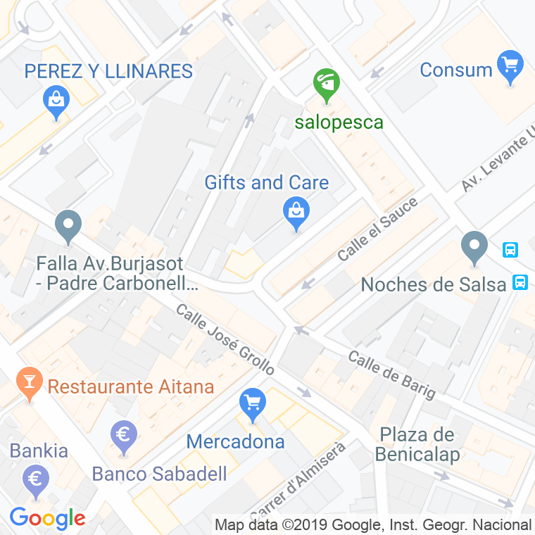 Código Postal calle Lorenzo Rovira en Valencia