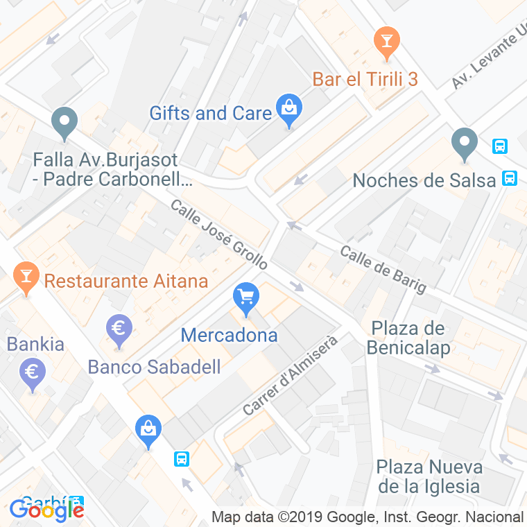 Código Postal calle Pintor Matarana en Valencia