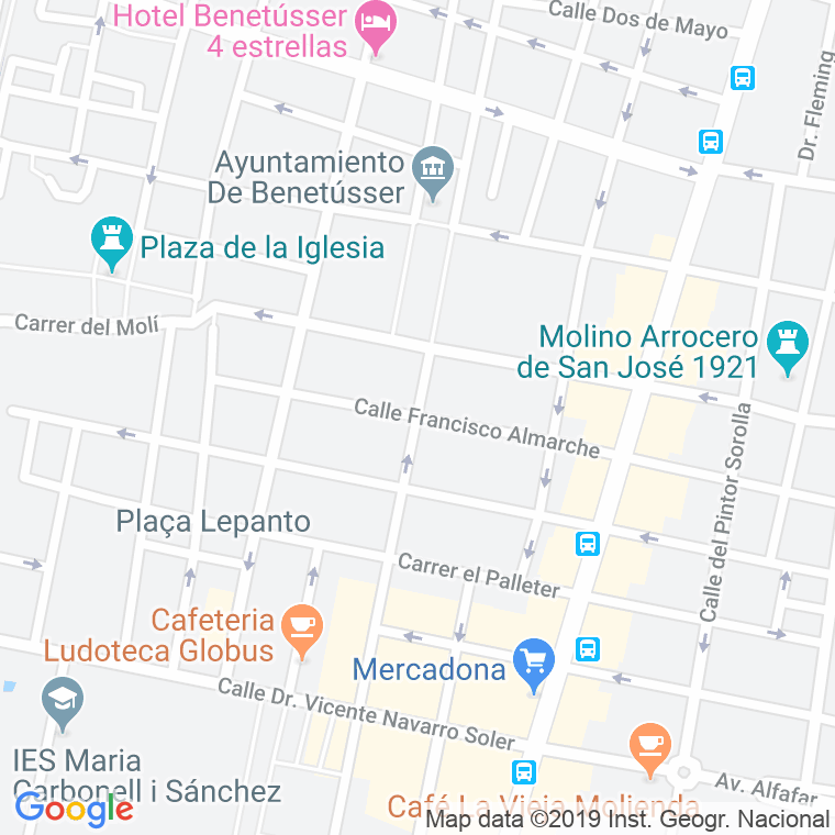 Código Postal calle Erudito Almarche en Valencia