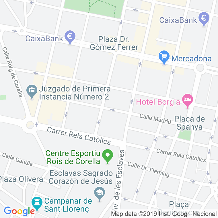 Código Postal calle Madrid en Gandía