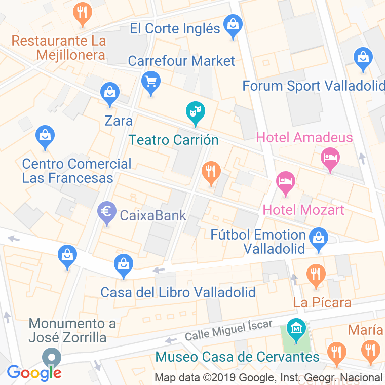 Código Postal calle Alcalleres en Valladolid