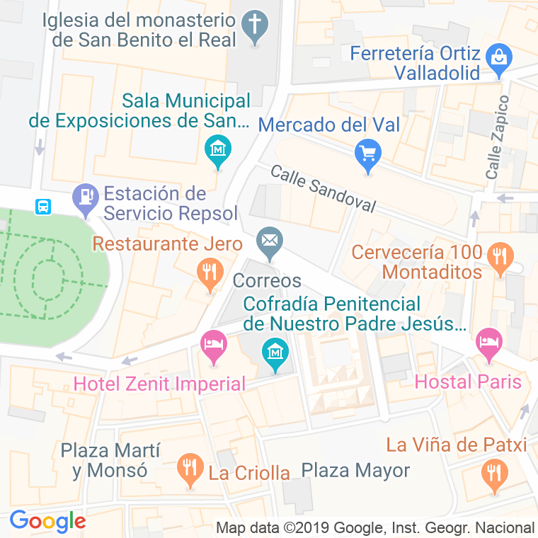 Código Postal calle Correos en Valladolid
