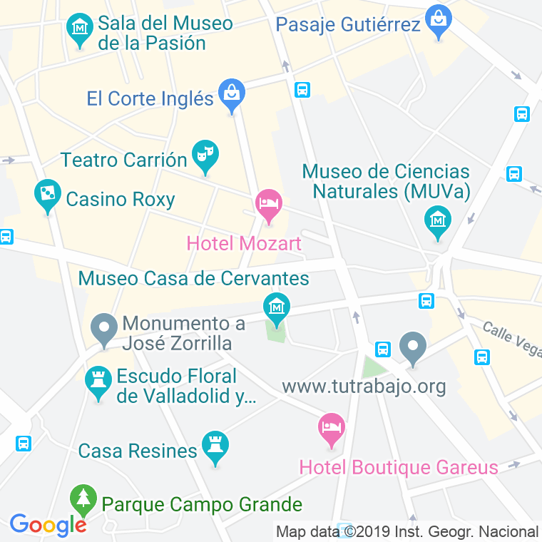 Código Postal calle Licenciado Vidriera, El en Valladolid