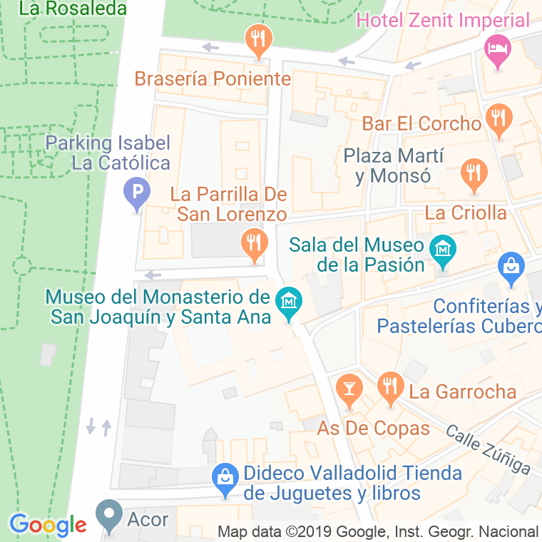 Código Postal calle Pedro Niño en Valladolid