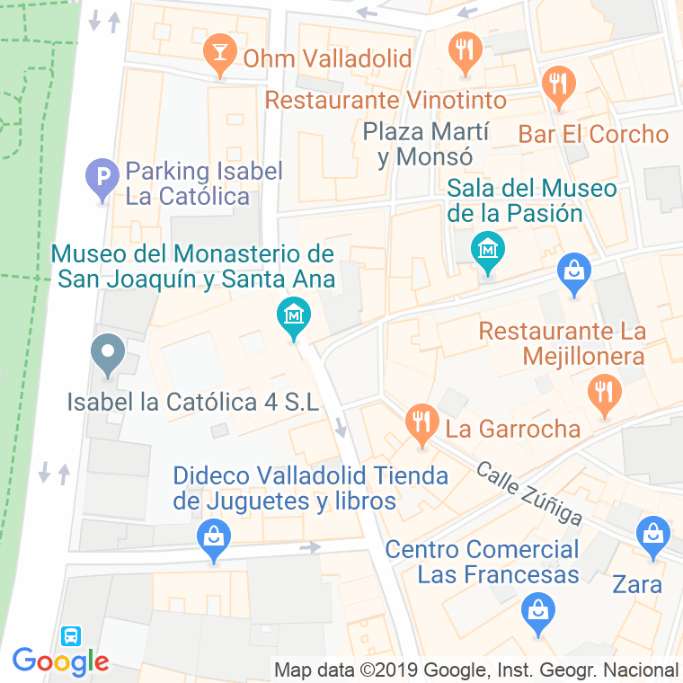 Código Postal calle Santa Ana, plaza en Valladolid