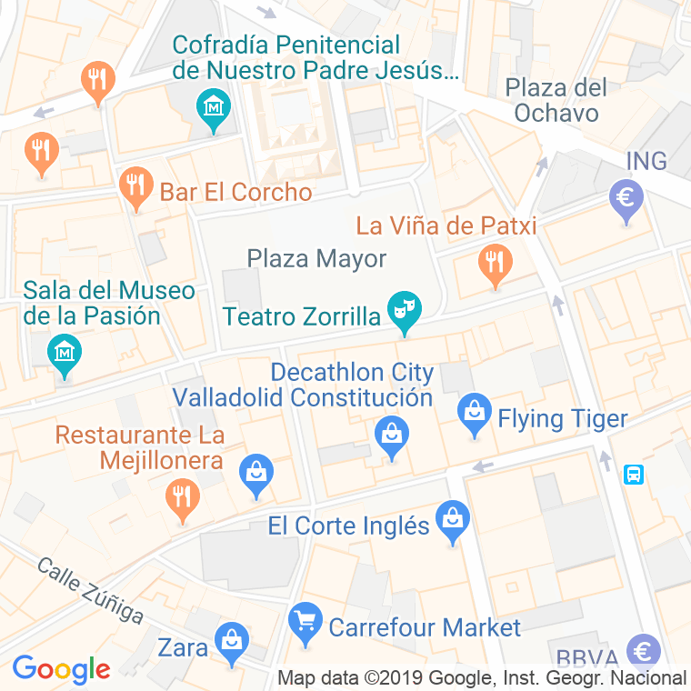 Código Postal calle Torneros en Valladolid