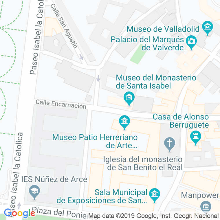 Código Postal calle Encarnacion en Valladolid