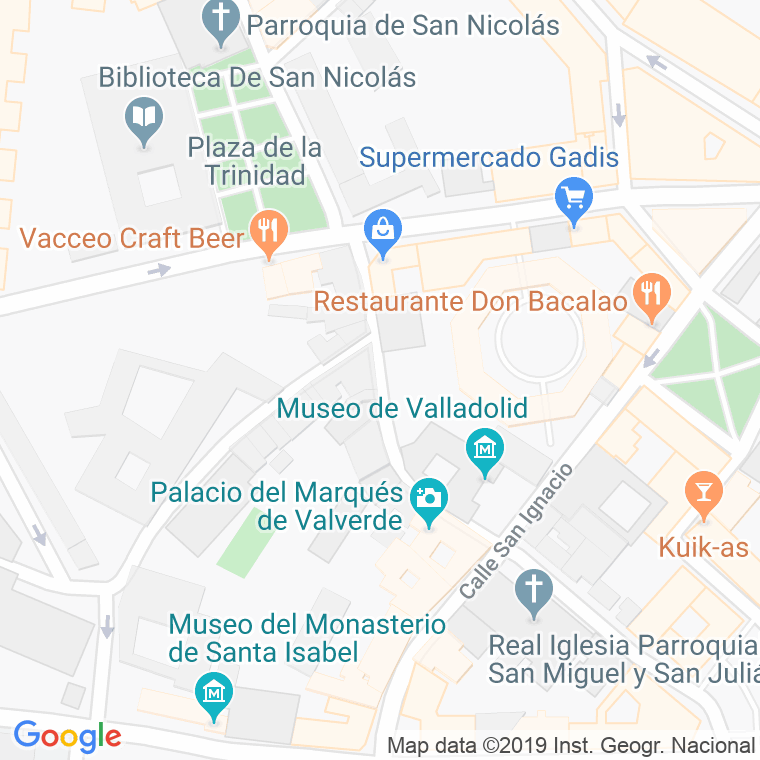 Código Postal calle Expositos en Valladolid