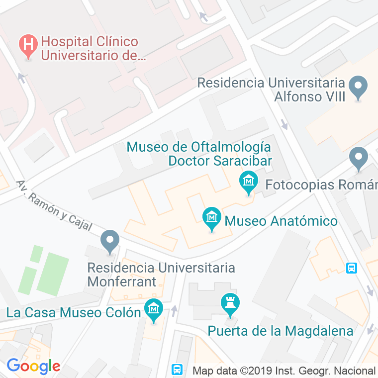 Código Postal calle Facultad De Medicina en Valladolid