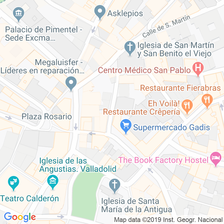 Código Postal calle Moros en Valladolid