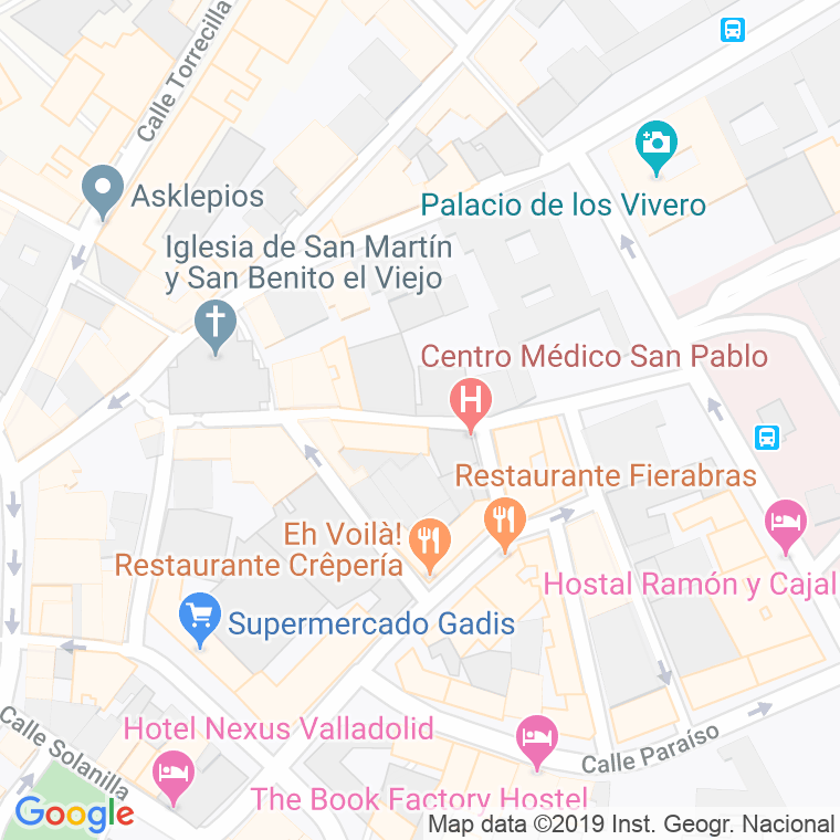 Código Postal calle Prado en Valladolid