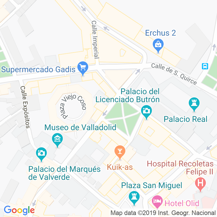 Código Postal calle Santa Brigida, plaza en Valladolid