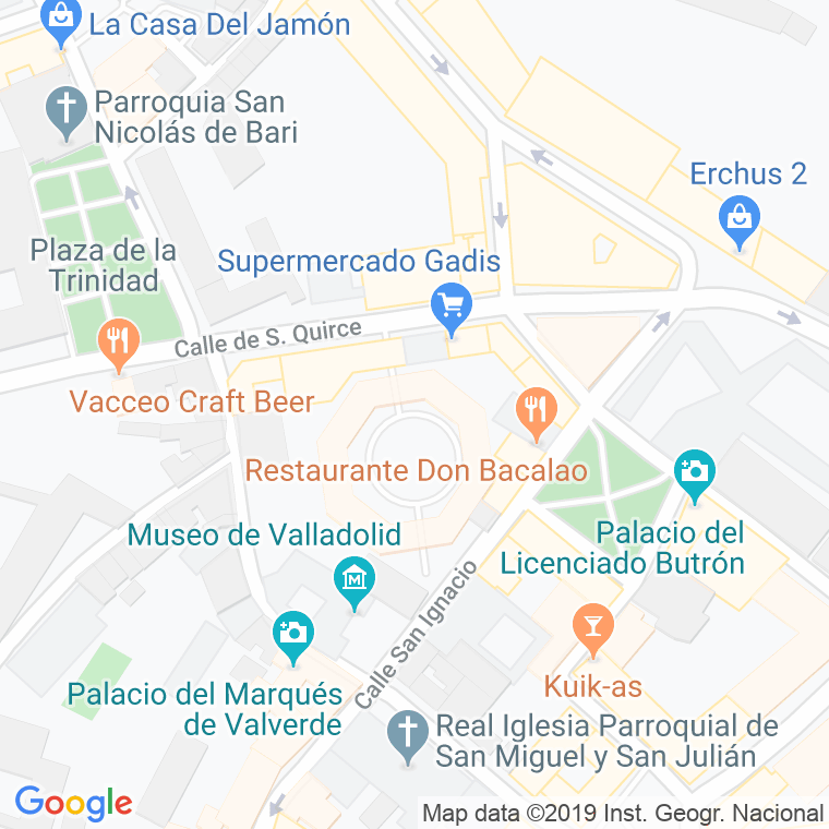 Código Postal calle Viejo Coso, plaza en Valladolid