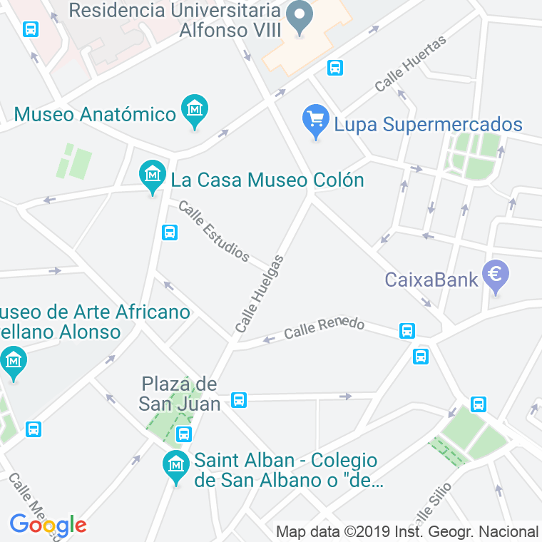 Código Postal calle Huelgas en Valladolid