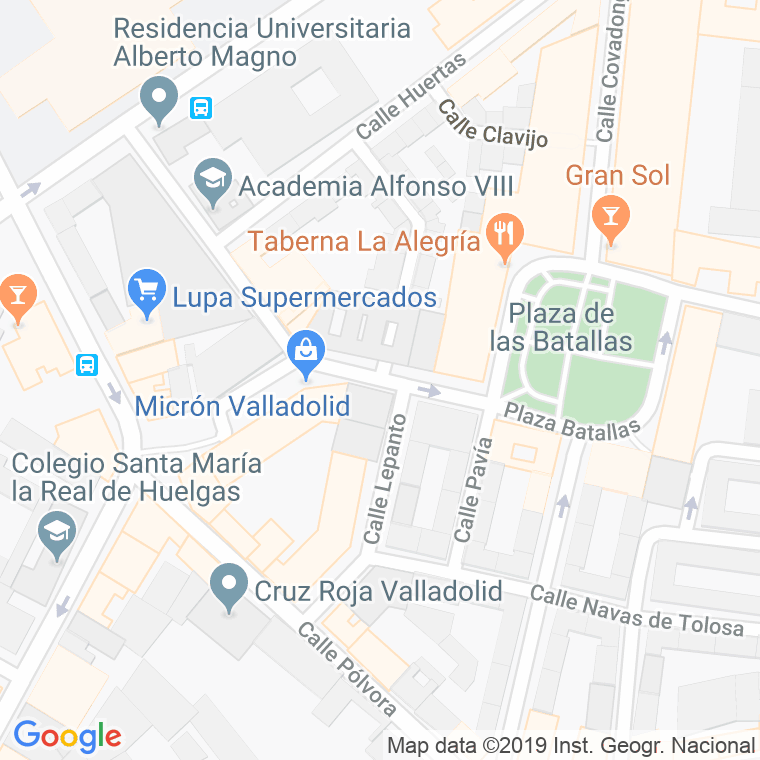 Código Postal calle San Quintin en Valladolid