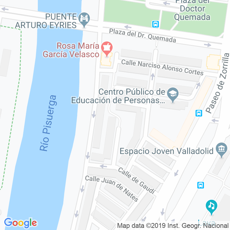 Código Postal calle Simon De Colonia en Valladolid