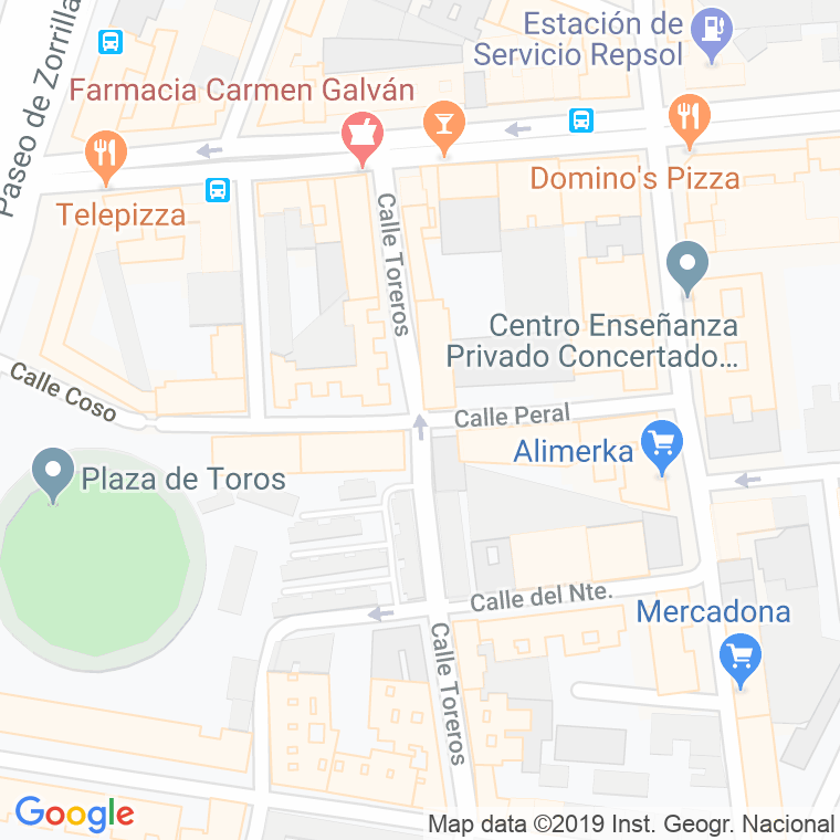 Código Postal calle Peral en Valladolid