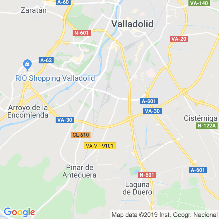 Código Postal calle Campo Del Alba en Valladolid