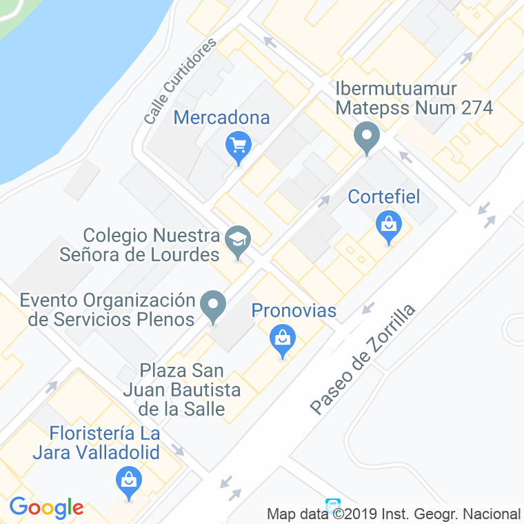 Código Postal calle Fernandez Ladreda en Valladolid
