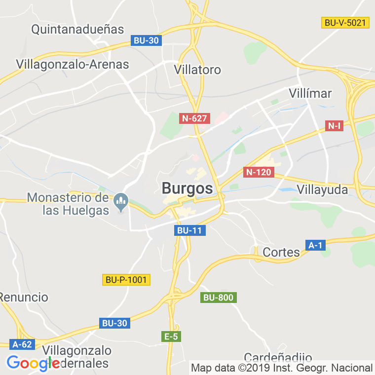 Código Postal calle Burgos, Hasta Km 19, 5, carretera en Valladolid