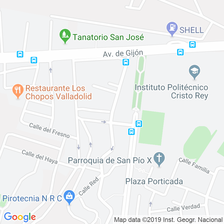 Código Postal calle Enseñanza en Valladolid