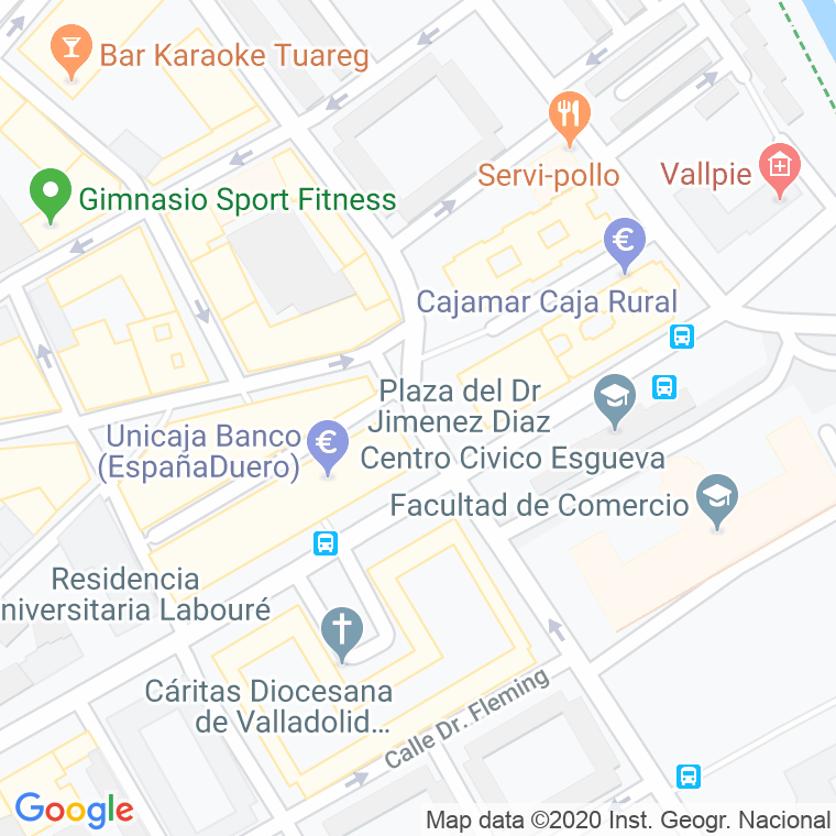 Código Postal calle Doctor Jimenez Diaz, plaza en Valladolid