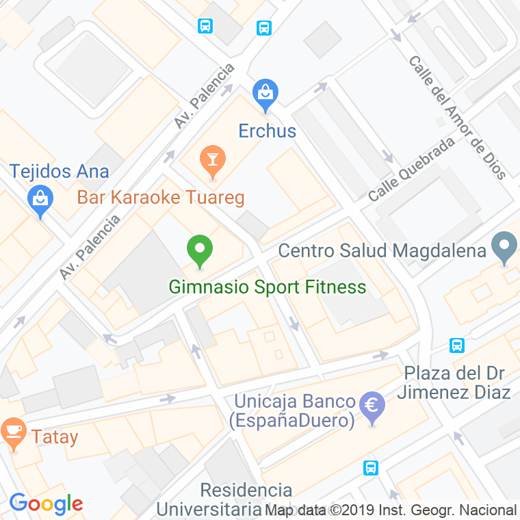 Código Postal calle Quebrada en Valladolid