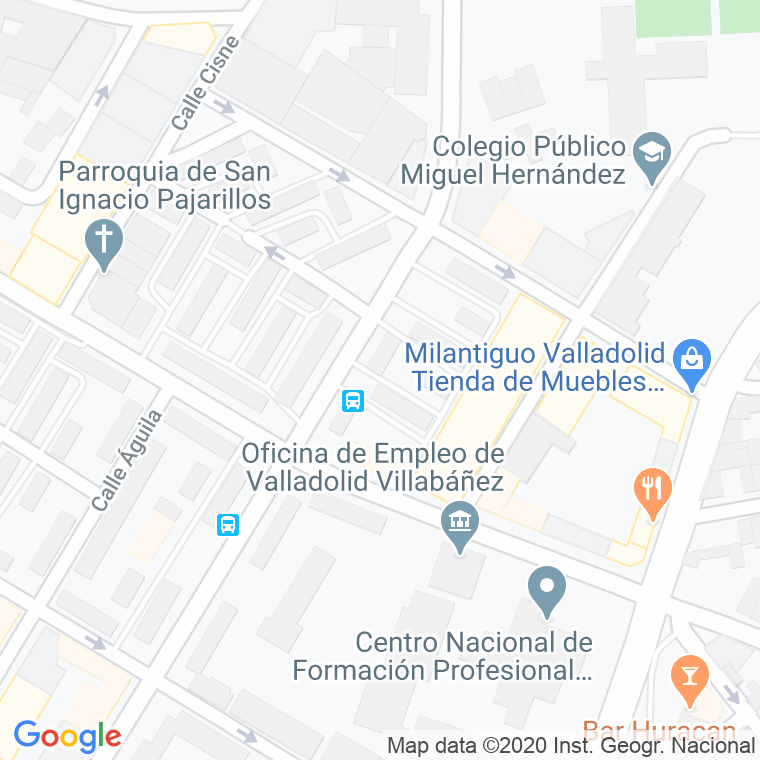 Código Postal calle Colibri en Valladolid
