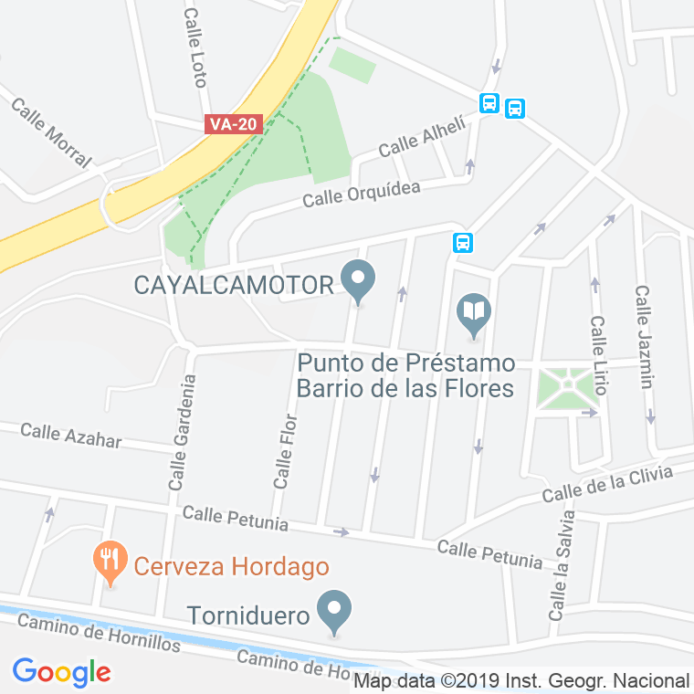 Código Postal calle Geranio en Valladolid