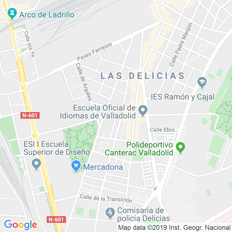 Código Postal calle General Shelly en Valladolid