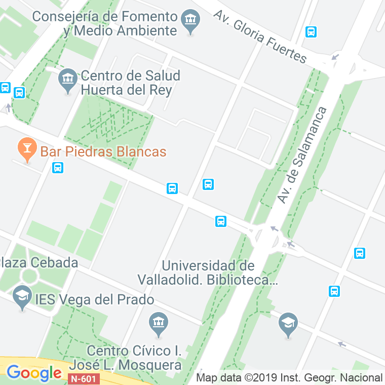 Código Postal calle Pio Del Rio Hortega en Valladolid