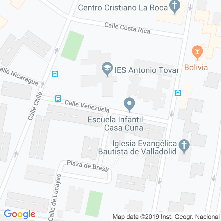 Código Postal calle Venezuela en Valladolid